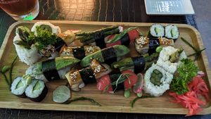 Vegan sushi set at Tokyo Bay in Salzburg