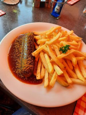 Currywurst at Burg Metternich in Beilstein