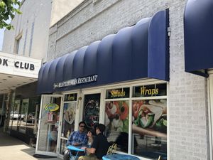 Out front at Gazali's in Clive