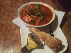 vegane Soljanka als Vorspeise at Heumond in Rostock