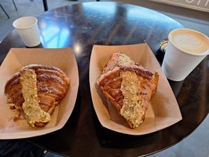 Delicious, fresh and generously sized croissants 😋 at Dùnè Bakery in Edinburgh