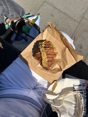 vegan croissant   at Dùnè Bakery in Edinburgh