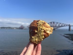 Pistachio croissant  at Dùnè Bakery in Edinburgh