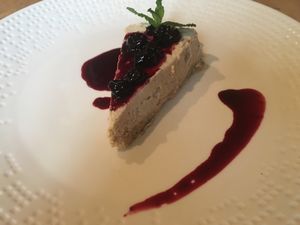 Vegan cheesecake  at Caballete & Berenjena in Magdalena
