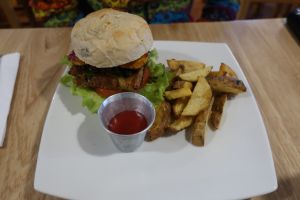 Seitan burger at Caballete & Berenjena in Magdalena
