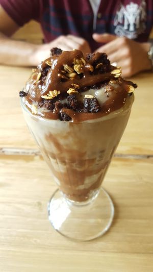 Brownie milkshake (more of a sundae) at Caballete & Berenjena in Magdalena