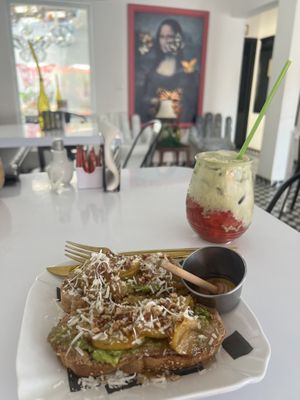 Strawberry matcha   at Casa Monarca in San Carlos