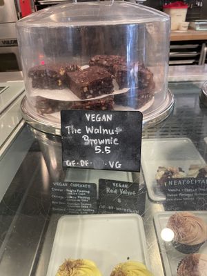 Vegan walnut brownie   at Sweet Diplomacy in Los Altos