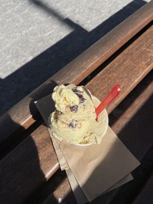 Chocolate/ biscuits and pistachio  at Gelato al Quadrato in Bergamo