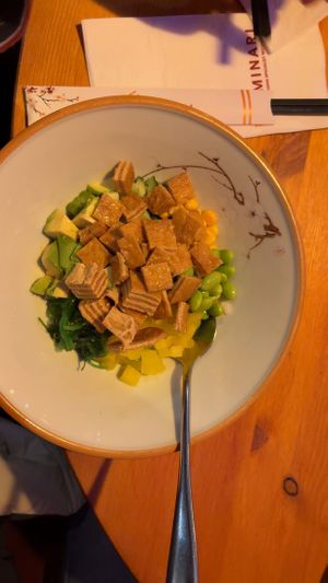 veggie poke bowl without egg & sauce (so that it’s vegan)  at MINARI in Maastricht