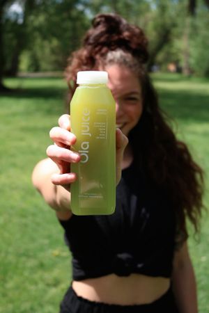 Cold-pressed Green Mojito  at Ola Juice Bar in Colorado Springs
