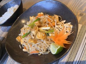 Tofu pad Thai  at Thai Café  in Blackpool