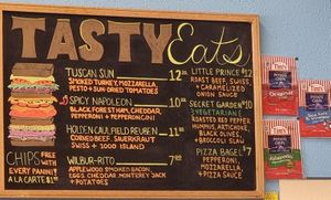 Sandwich Menu (zoom at First Chapter Coffee House in Gold Beach