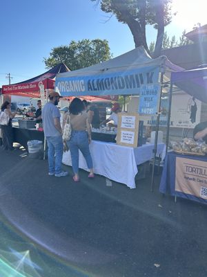 Almond milk   at Midtown Farmers Market in Sacramento