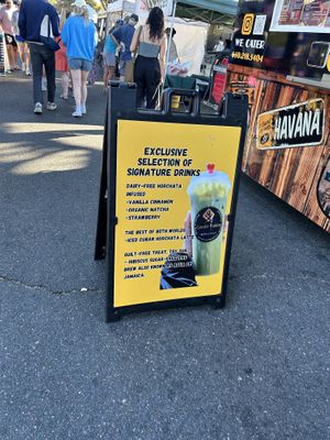 Dairy-free horchata   at Midtown Farmers Market in Sacramento