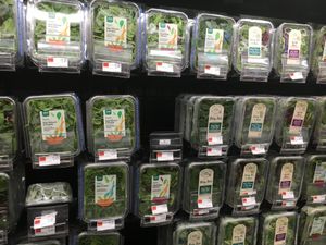 Salads in Whole Foods. at Whole Foods Market - Columbus Circle in New York City