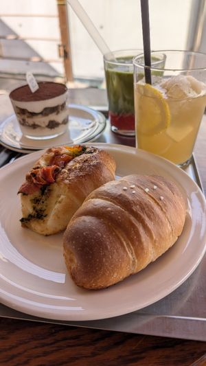 Salt bread (plain and pesto and tomato) at Leedorim in Seoul