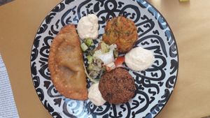 "falafel" plate (I don't know whether it was assorted for me) at Orient Experience in Venice