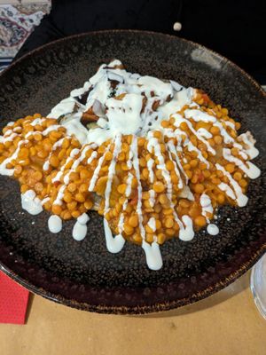 AASHAK (veggie ravioli) and VERDURE ALLO YOGURT at Orient Experience in Venice