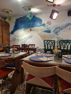 Inside tables at Orient Experience in Venice