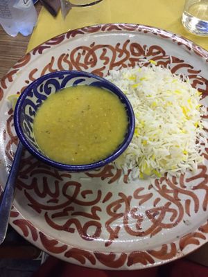 Polo e zuppa di lenticchie  at Orient Experience in Venice