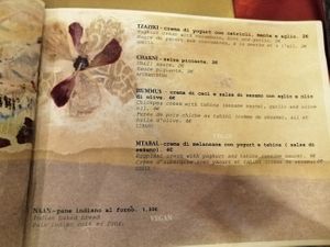 Menu at Orient Experience in Venice