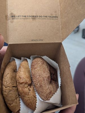 Cookie trio at OMA Bakery in Dubai