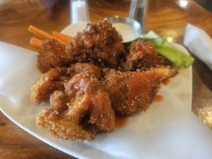Cauliflower buffalo wings at 9th Island in Haleiwa