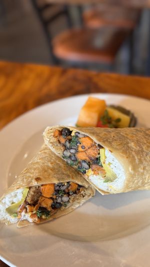 Sweetpotatoe burrito - what a loaded item!  at 9th Island in Haleiwa