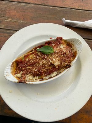 Lasagna rolls  at 9th Island in Haleiwa