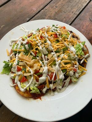 Tostada pizza  at 9th Island in Haleiwa