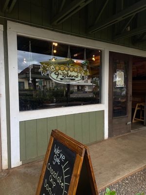 Outside of the restaurant  at 9th Island in Haleiwa