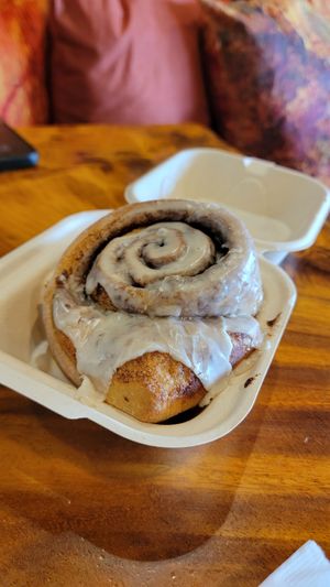 Cinnabon special dessert (The icing was super minty and it was not labeled mint flavored, only thing that made it a little gross to me) at 9th Island in Haleiwa