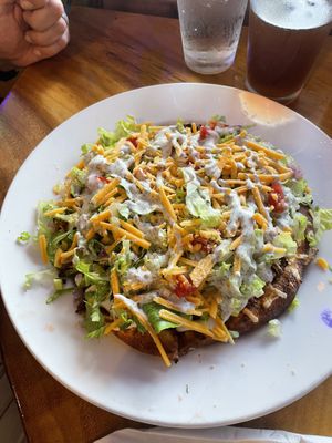 Cheeseburger pizzaa  at 9th Island in Haleiwa
