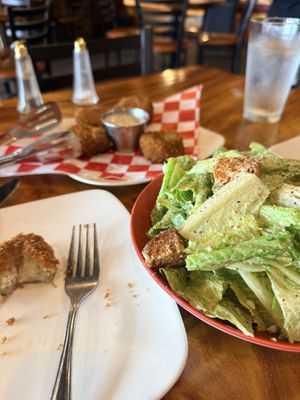 Dyl Pickel Poppers with Ranch and Cesar Salad  at 9th Island Vegan in Haleiwa