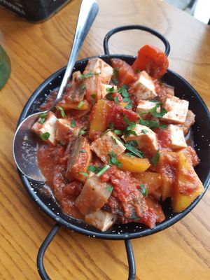 Tomato, pepper dishes with tofu at Silk Road in Heswall