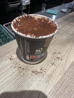 Oat milk cappuccino   at FCO - Caffè Kimbo - T3 in Fiumicino