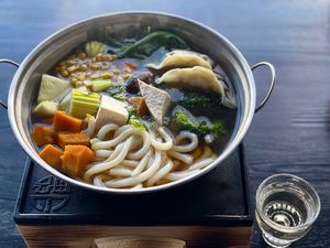 Tofu veggie hot pot at Asiatique Eatery in Ventura