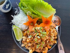 Lettuce wraps (very tasty!) at Asiatique Eatery in Ventura