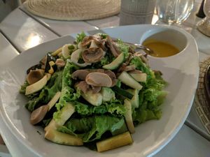 Huge salad! at Isla Grill in Puerto Ayora