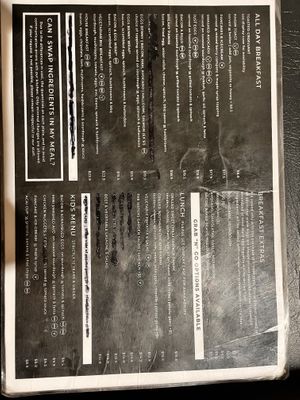Breakfast/Lunch Menu  at Le Sorelle Coffee House (The Sisters) in Bowen