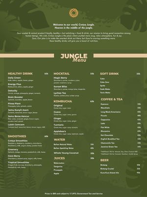 Menu July  at Cretya Jungle in Gianyar