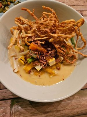 Khao Soi at Secret Garden Vegan Restaurant in Chiang Mai