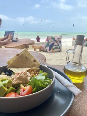Hummus bowl ( I ordered avocado as an extra )   at ZanziBarista  in Zanzibar