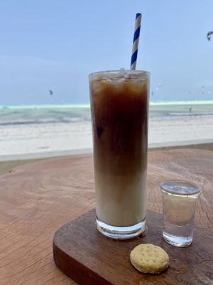 Soy milk iced latte   at ZanziBarista  in Zanzibar