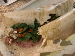 Non-traditional Dosa  at Essencials Café & Ayurveda in Povoa De Varzim