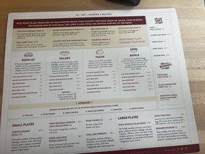 Menu  at Bon Banh Mi  in Mount Pleasant