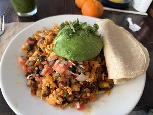 Spicy Vegan Tex Mex Tofu Hash  at Blu Jam Cafe in Sherman Oaks