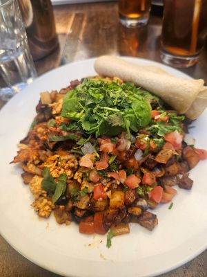 Spicy Tofu Hash at Blu Jam Cafe in Sherman Oaks