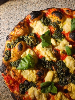 Vegan Pesto at Top Pizza in Ljubljana